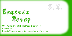 beatrix mercz business card